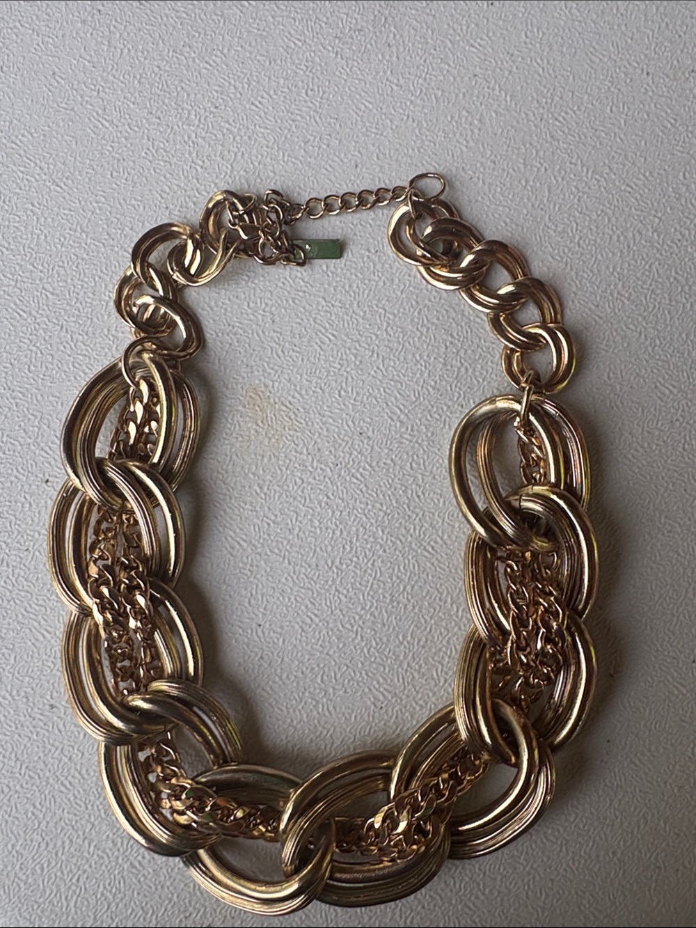 Gold Link Statement Necklace - Unbranded